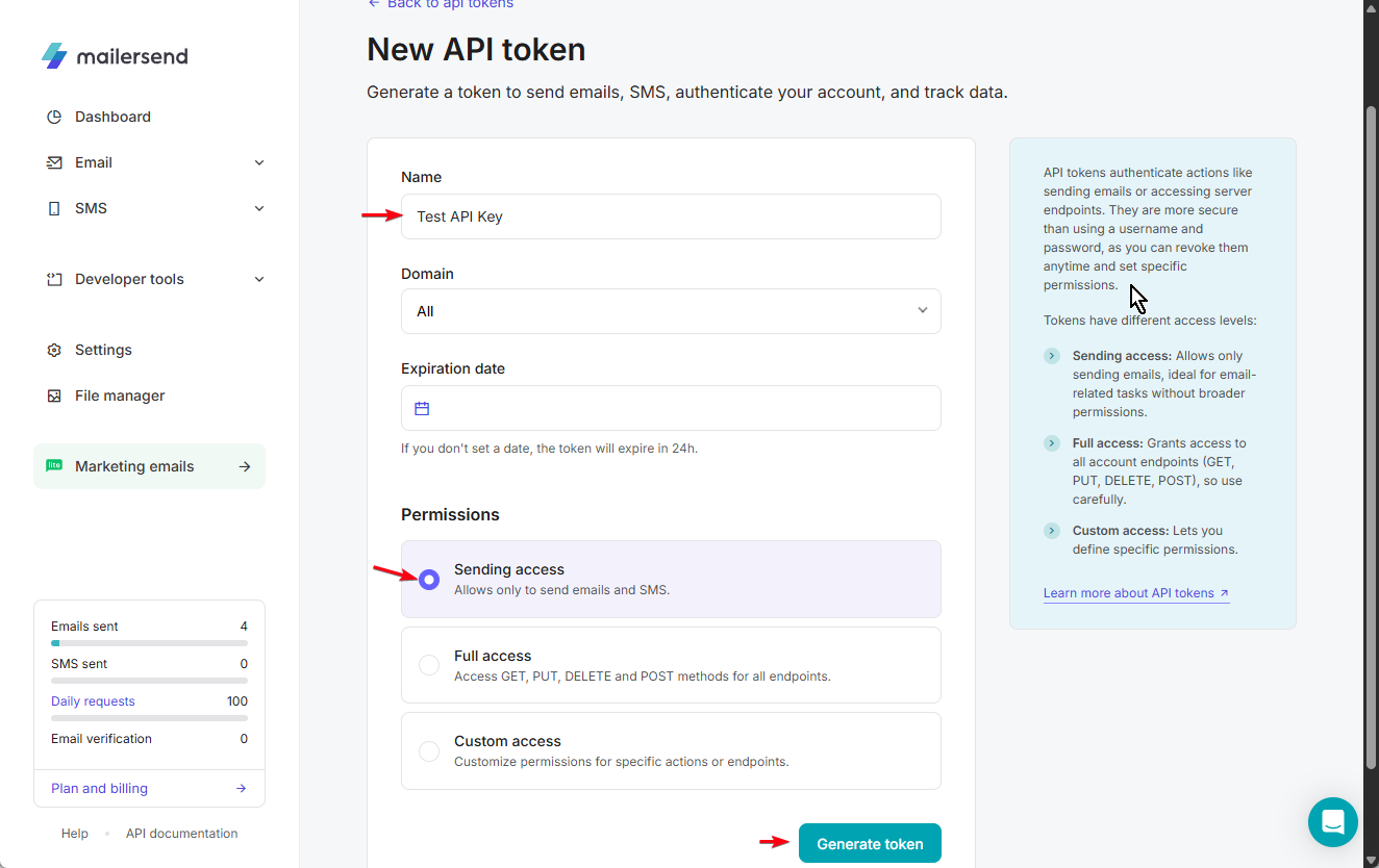 Generate Token