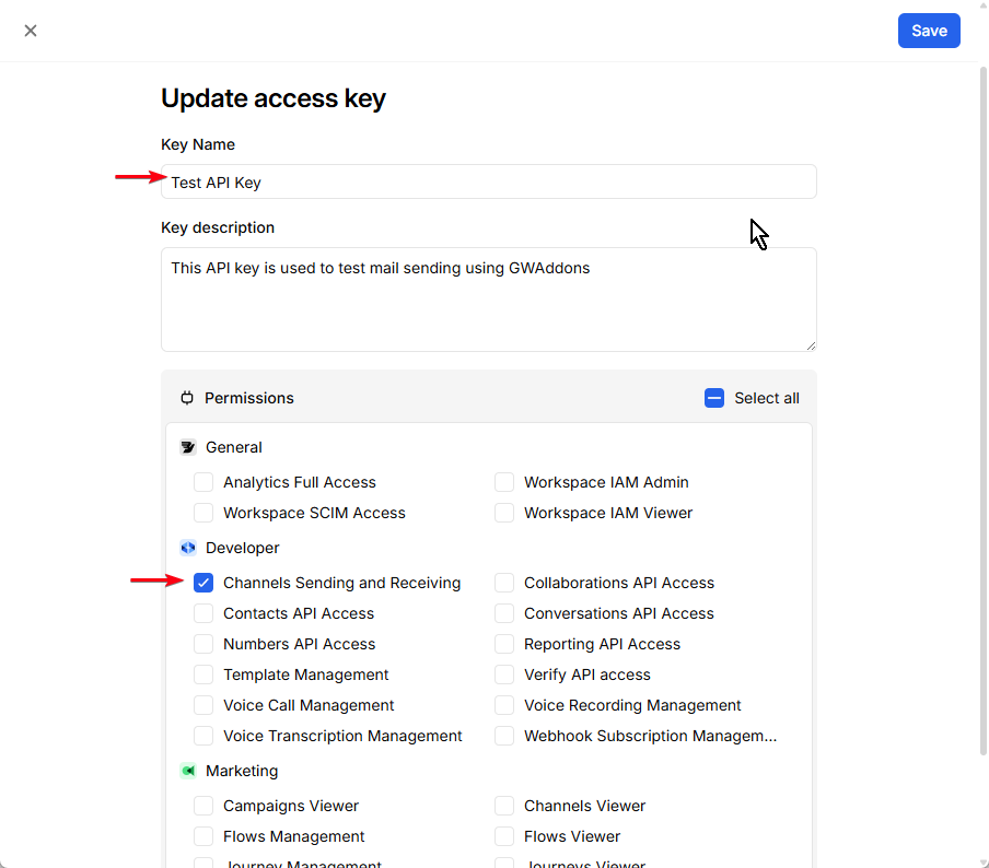 Copy Access Key