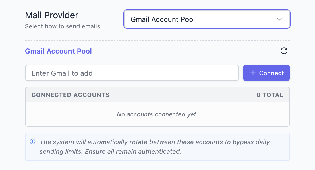 Gmail Account Pool Configuration